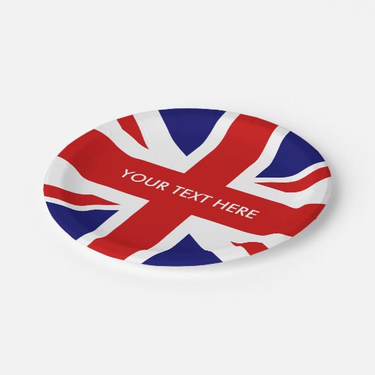 イギリスの英国国旗の紙のパーティーのプレート ペーパープレート (アングル)