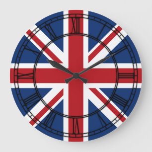 イギリスの英国国旗 ラージ壁時計