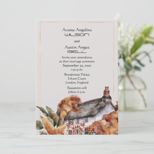 イギリスの茅葺き結婚屋根 (スタンド正面)