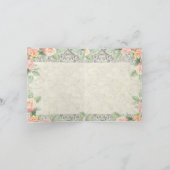 イギリスの薔薇 & シルバー 感謝カード (内部)