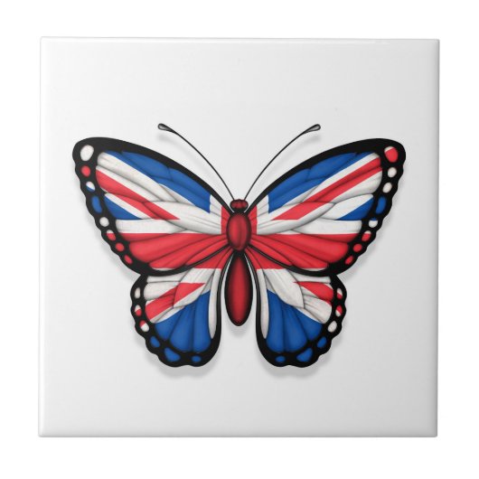 イギリスの蝶旗 タイル (正面)