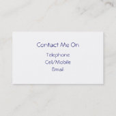 イギリスの見解 名刺 (裏面)