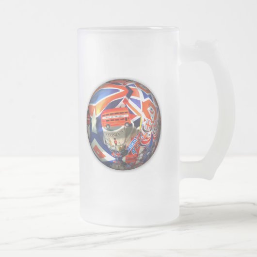 イギリスの観光事業 フロストグラスビールジョッキ (右)