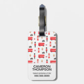 イギリスの記号パターン ラゲッジタグ (裏面縦)