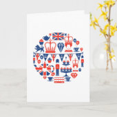 イギリスの記念祭アイコン カード (黄色い花)