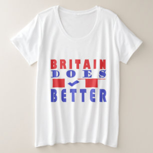 イギリスの設計が向上 プラスサイズTシャツ