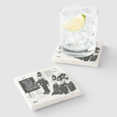 イギリスの警官への贈り物 – 警察大学アニメ ストーンコースター (横)