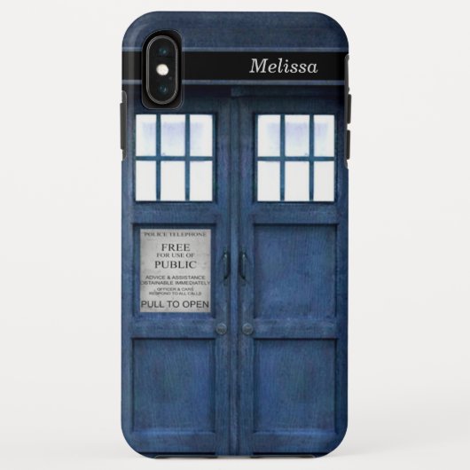 イギリスの警察の電話箱のレトロの60年代パターン Case-Mate iPhoneケース (裏面)