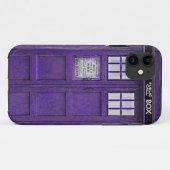 イギリスの警察公共呼出し箱(紫色) Case-Mate iPhoneケース (裏面(横))