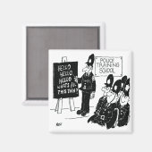 イギリスの警察学校のおもしろい漫画 マグネット (正面/裏面)