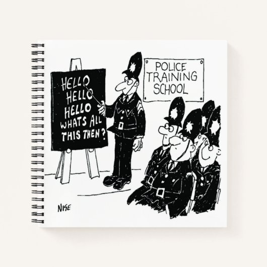 イギリスの警察学校の面白い漫画 ノートブック (正面)
