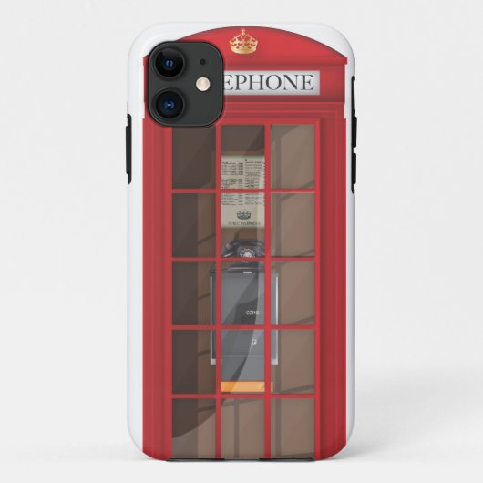 イギリスの赤い公衆電話ボックス Case-Mate iPhoneケース (裏面)