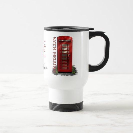 イギリスの赤い電話ボックスのカスタムなコーヒー・マグ トラベルマグ (右)