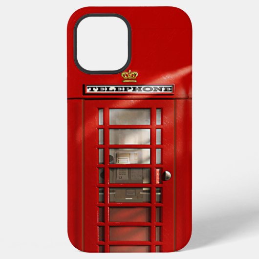 イギリスの赤い電話ボックス iPhoneケース (裏面)
