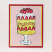 イギリスの軽食フルーツカスタードデザート ジグソーパズル (縦)