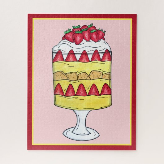 イギリスの軽食フルーツカスタードデザート ジグソーパズル (縦)