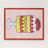 イギリスの軽食フルーツカスタードデザート ジグソーパズル (横)