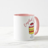 イギリスの軽食フルーツカスタードデザート マグカップ (正面右)