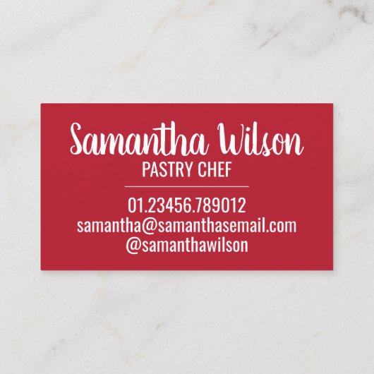 イギリスの軽食フルーツカスタードデザート 名刺 (裏面)