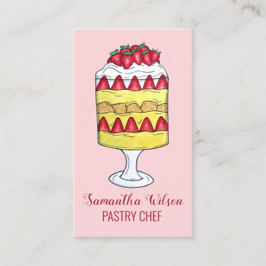 イギリスの軽食フルーツカスタードデザート 名刺 (正面)