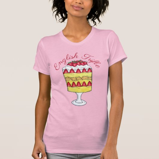 イギリスの軽食フルーツカスタードデザート Tシャツ (正面)