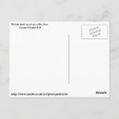 イギリスの郵便ポストの郵便はがき ポストカード (裏面)