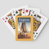 イギリスの鉄道のビーチチェアおよび球ポスター トランプ (裏面)