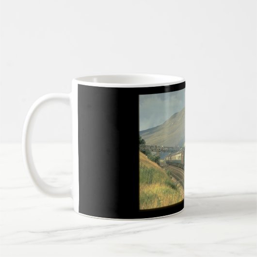 イギリスの鉄道の最後のsteam-hauled_Steamの列車 コーヒーマグカップ (左)