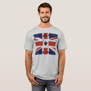 イギリスの鋼鉄オートバイのワイシャツ Tシャツ