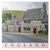 イギリスの陶磁器タイルの石のコテージ タイル (正面)