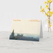 イギリスの陸標のイメージ誕生日挨拶カード カード (黄色い花)