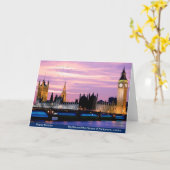 イギリスの陸標のイメージ誕生日挨拶カード カード (黄色い花)