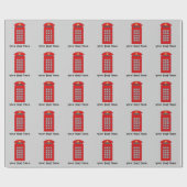 イギリスの電話ボックス ラッピングペーパー (フラット)