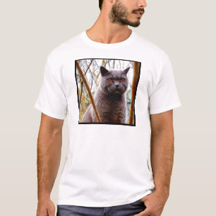 イギリスの青猫のTシャツ Tシャツ