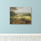 イギリスの風景と家、19世紀 キャンバスプリント (インサイチュ (ウッドフロア))