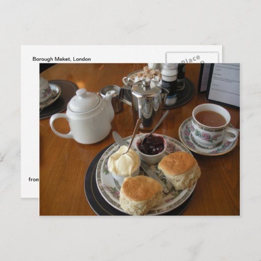 イギリスの風景、アフタヌーンティー ポストカード (正面/裏面)