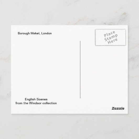 イギリスの風景、アフタヌーンティー ポストカード (裏面)