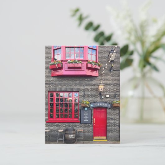 イギリスの魚とチップ、ロンドンのイギリスのはがき ポストカード (スタンド正面)