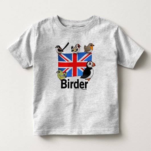 イギリスの鳥類捕獲人 トドラーTシャツ (正面)