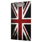 イギリスの黒くグランジな旗3 クリップボード (左)
