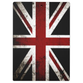 イギリスの黒くグランジな旗3 クリップボード (裏面)