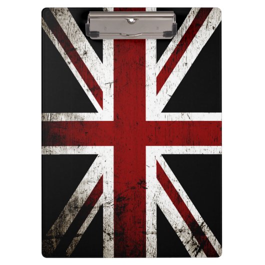 イギリスの黒くグランジな旗3 クリップボード (正面)