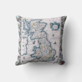 イギリスの17世紀な地図 クッション (裏面)