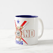 イギリスの1966年のフットボールのファンのマグ ツートーンマグカップ (正面右)