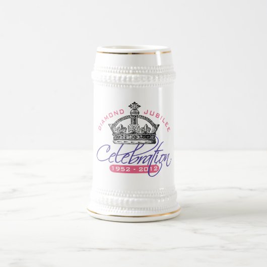 イギリスの60周年記念-王室のな記念品 ビールジョッキ (中央)