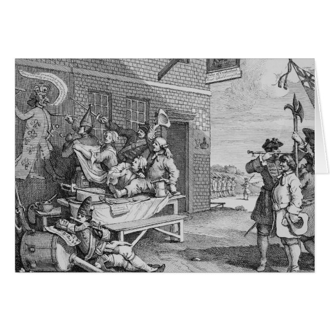 イギリスの「侵入」のプレートII、1756年 (正面横)