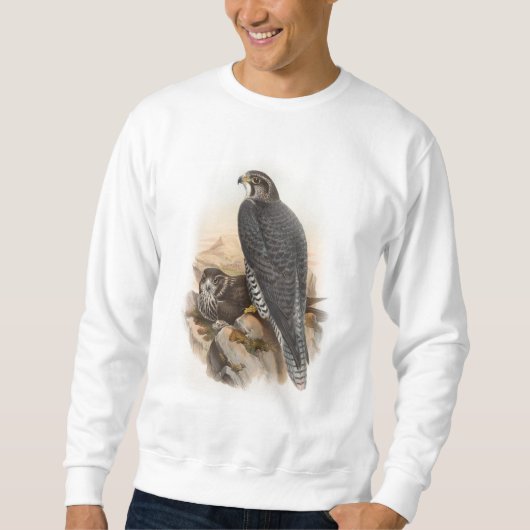 イギリスの《鳥》ハヤブサのジョンノルウェーのGouldの鳥 スウェットシャツ (正面)