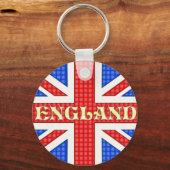 イギリスのACとテクスチャ付きユニオンジャッ書クのフラグ キーホルダー (正面)