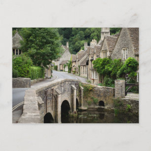イギリスのCastle Combeハガキの橋 ポストカード