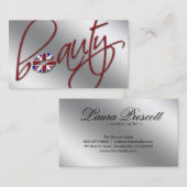 イギリスのCosmetologyの名刺の美しいの赤い輝き 名刺 (正面/裏面)